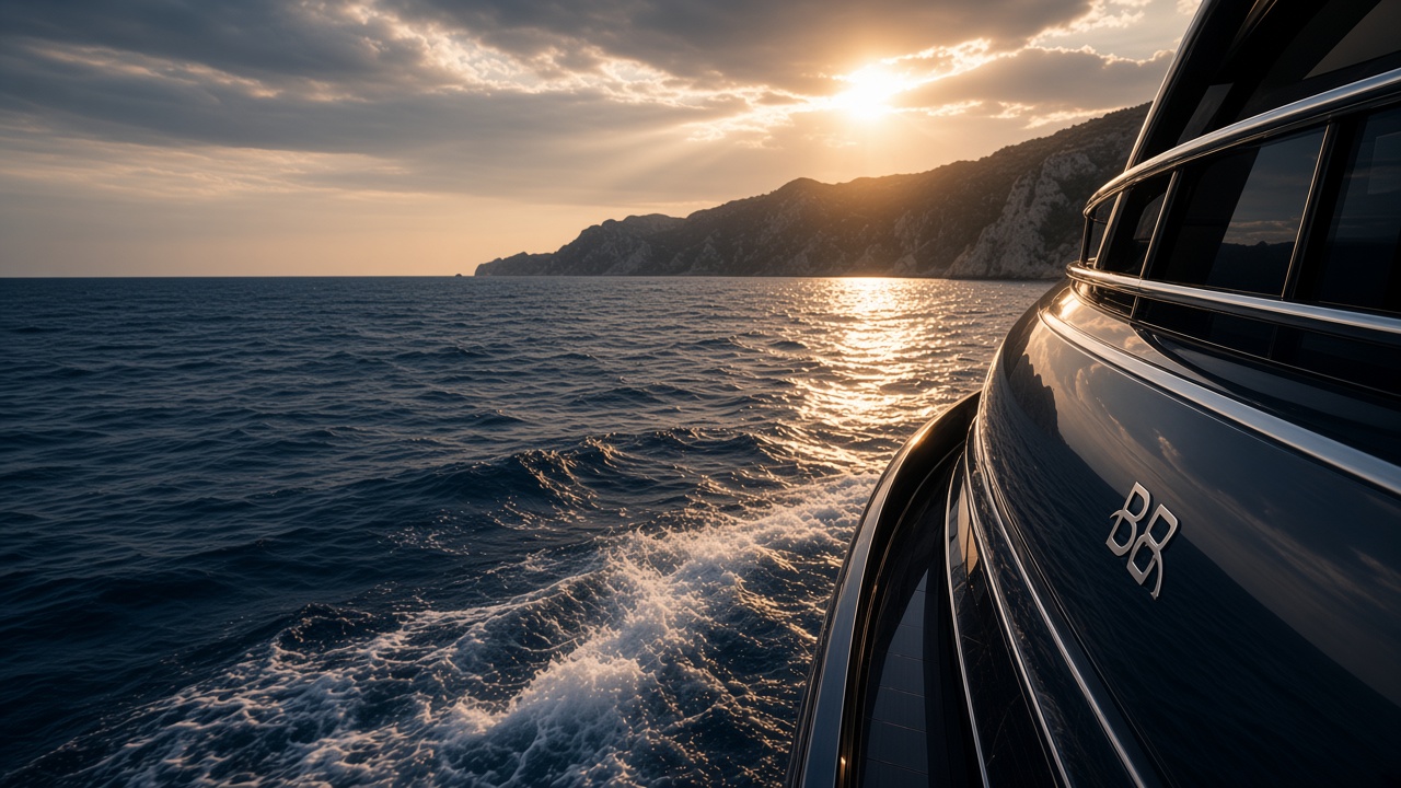 Ocean view from a private yacht